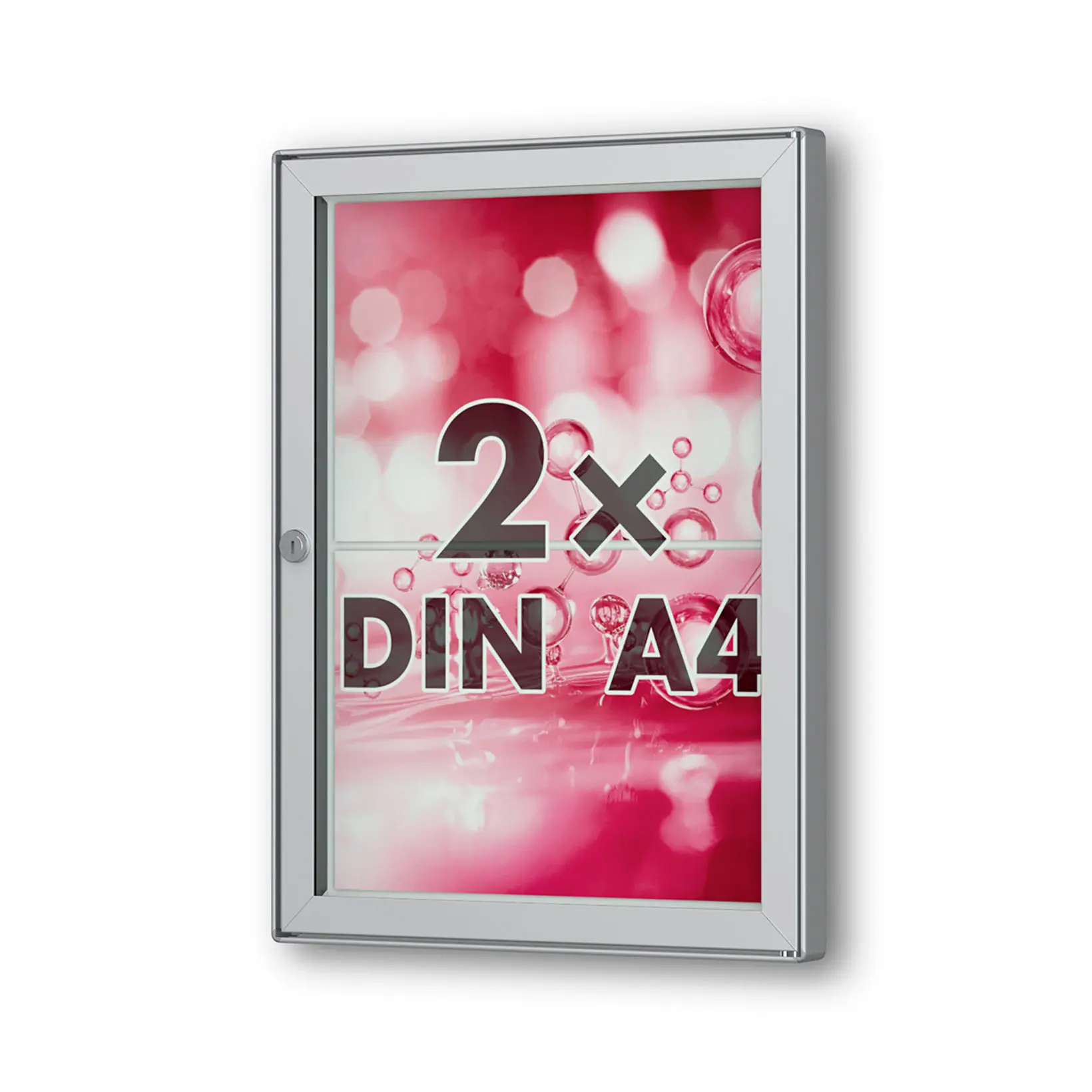 2 x DIN A4 Flachschaukasten Tesus - hoch - gerundet